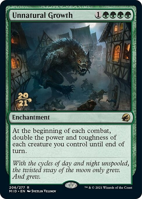 Image for Unnatural Growth (206) [Prerelease Cards] - Magic: The Gathering