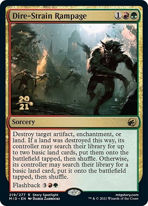 Image for Dire-Strain Rampage (219) [Prerelease Cards] - Magic: The Gathering
