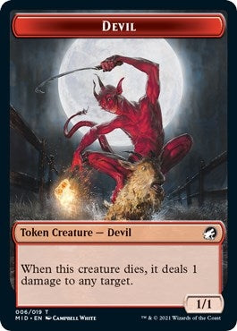 Image for Devil Token (6) [Innistrad: Midnight Hunt] - Magic: The Gathering