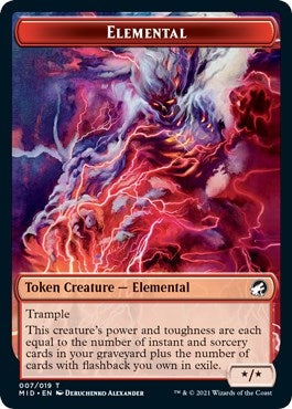 Image for Elemental Token (7) [Innistrad: Midnight Hunt] - Magic: The Gathering