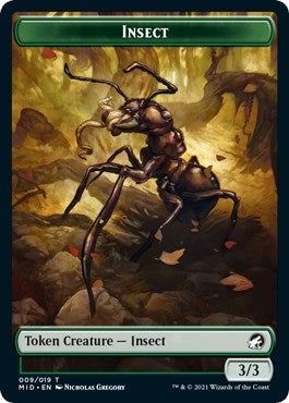 Image for Insect Token (9) [Innistrad: Midnight Hunt] - Magic: The Gathering