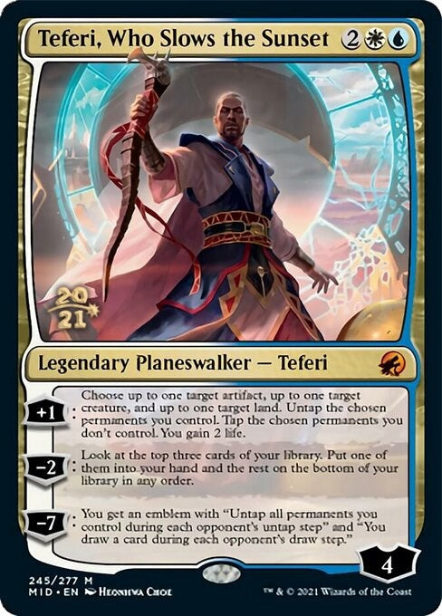 Image for Teferi, Who Slows the Sunset (245) [Prerelease Cards] - Magic: The Gathering