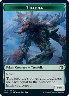 Image for Treefolk Token (12) [Innistrad: Midnight Hunt] - Magic: The Gathering