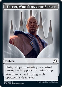 Image for Emblem - Teferi, Who Slows the Sunset (17) [Innistrad: Midnight Hunt] - Magic: The Gathering