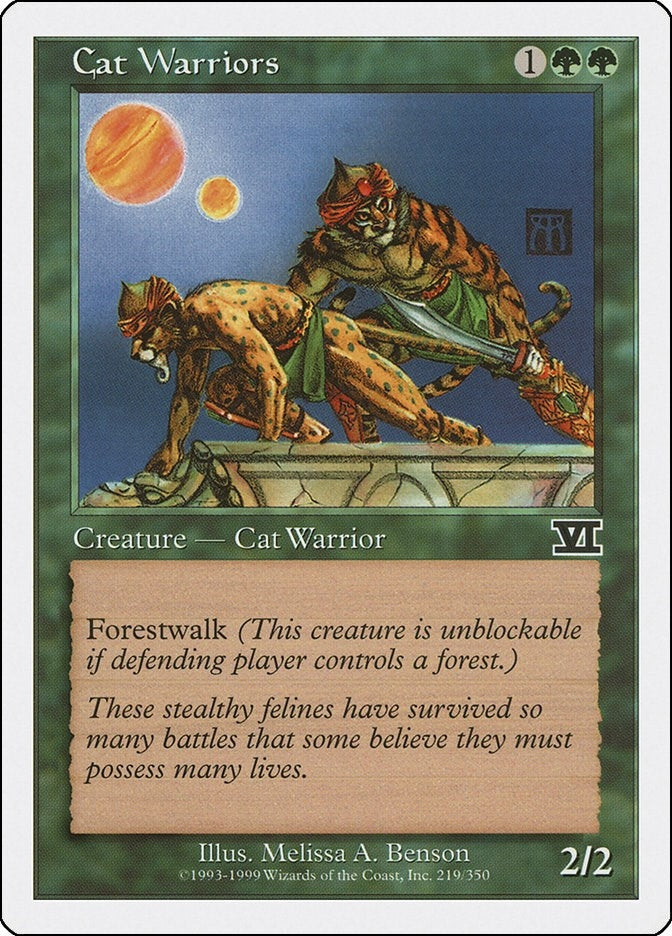 Image for Cat Warriors (219) [Classic Sixth Edition] - Magic: The Gathering