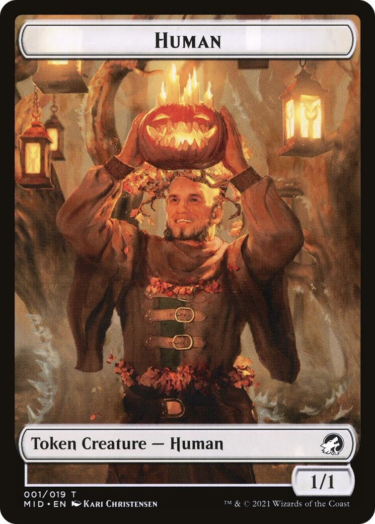 Image for Human // Insect Double-Sided Token (1 // 9) [Innistrad: Midnight Hunt] - Magic: The Gathering
