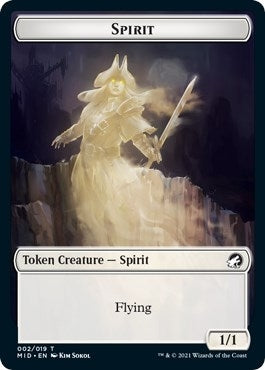 Image for Spirit // Beast Double-Sided Token (2 // 8) [Innistrad: Midnight Hunt] - Magic: The Gathering