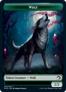 Image for Wolf // Treefolk Double-Sided Token (13 // 12) [Innistrad: Midnight Hunt] - Magic: The Gathering
