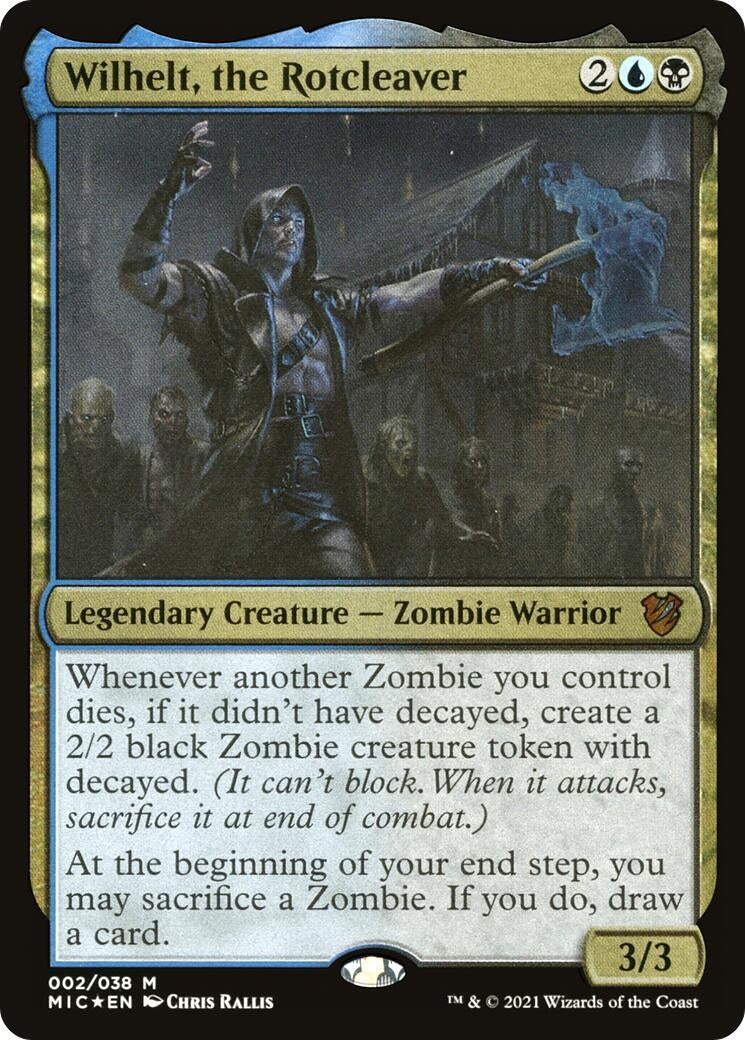 Image for Wilhelt, the Rotcleaver (Display Commander) - Thick Stock (2) [Innistrad: Midnight Hunt] - Magic: The Gathering