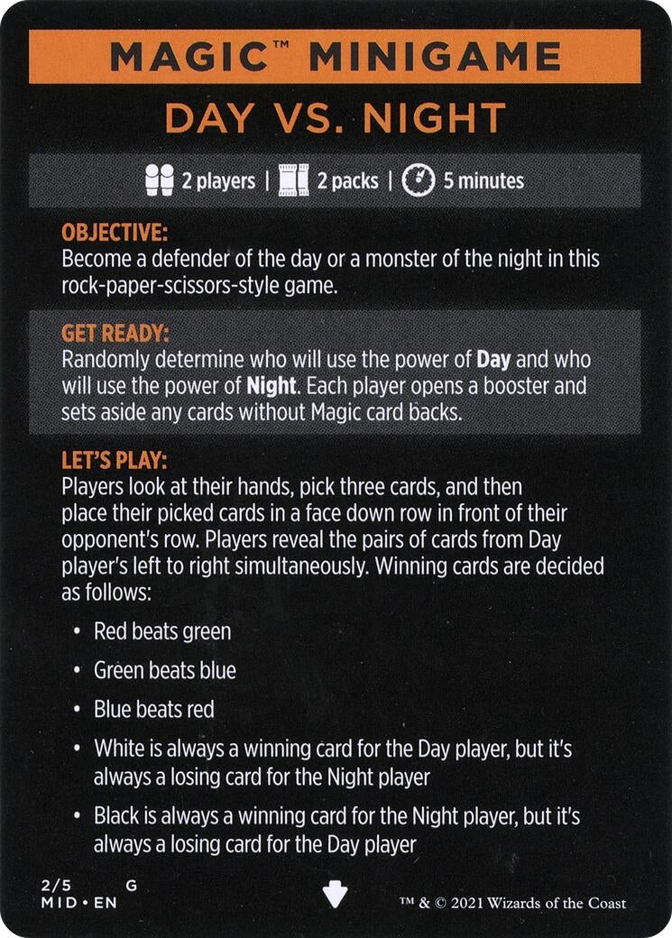 Image for Magic Minigame: Day Vs. Night (2) [Innistrad: Midnight Hunt] - Magic: The Gathering