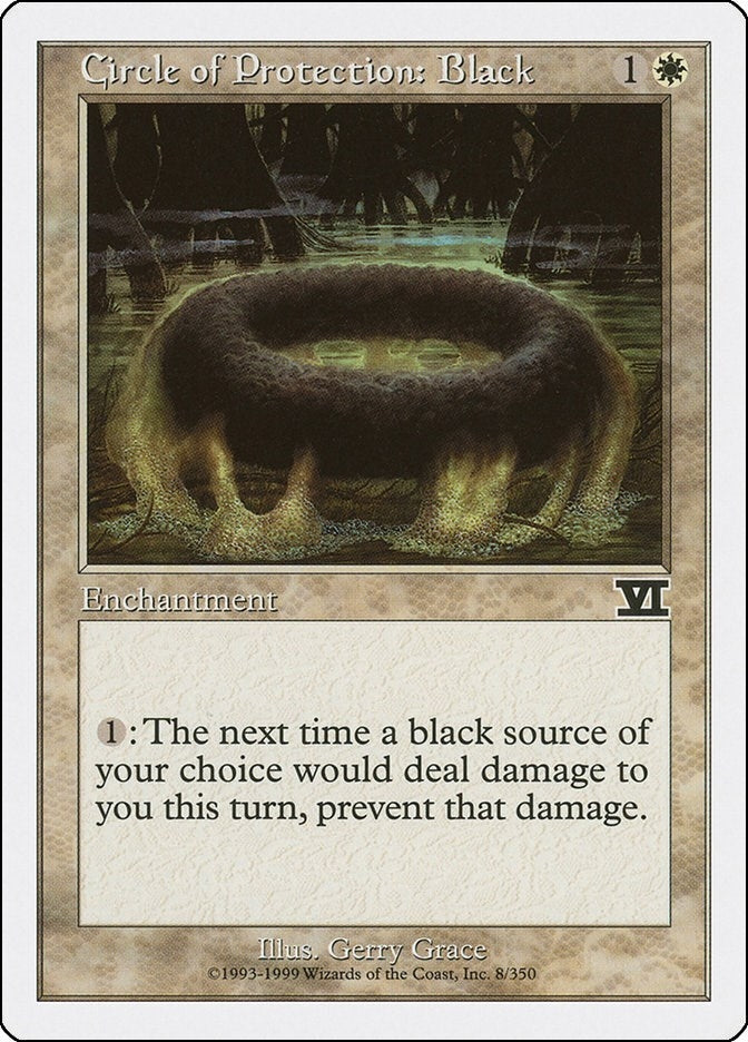 Image for Circle of Protection: Black (8) [Classic Sixth Edition] - Magic: The Gathering