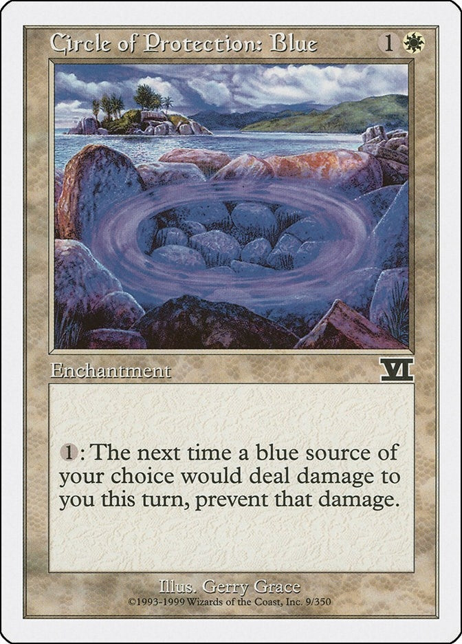 Image for Circle of Protection: Blue (9) [Classic Sixth Edition] - Magic: The Gathering