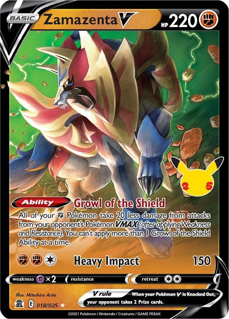 Image for Zamazenta V (018/025) [Celebrations] - Pokemon