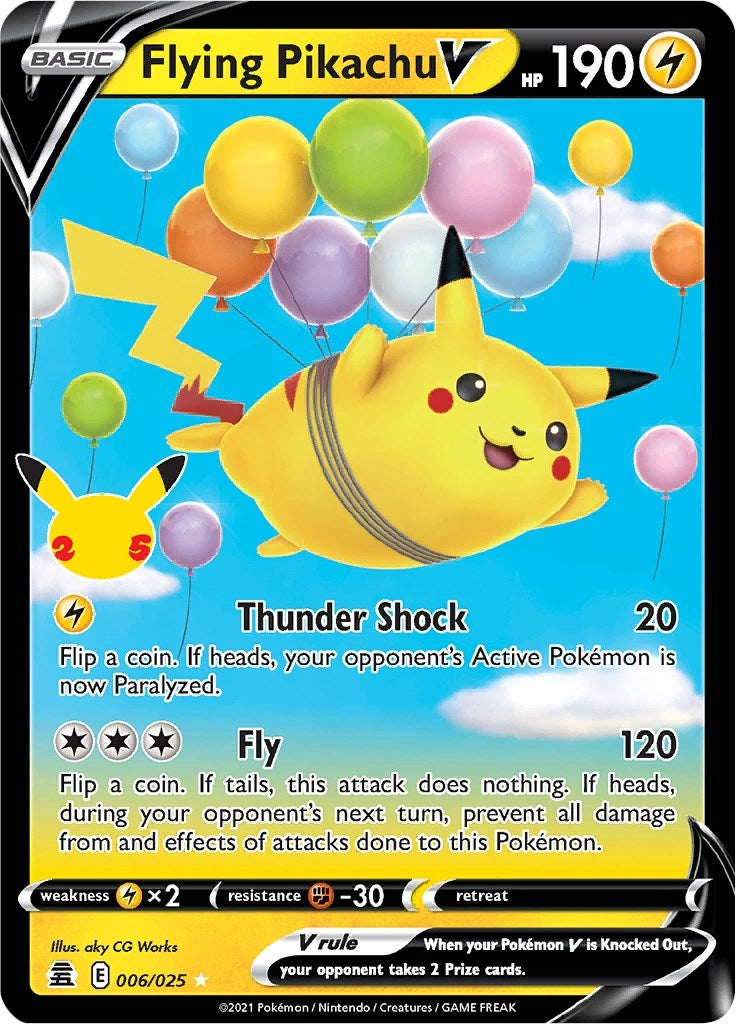 Image for Flying Pikachu V (006/025) [Celebrations] - Pokemon