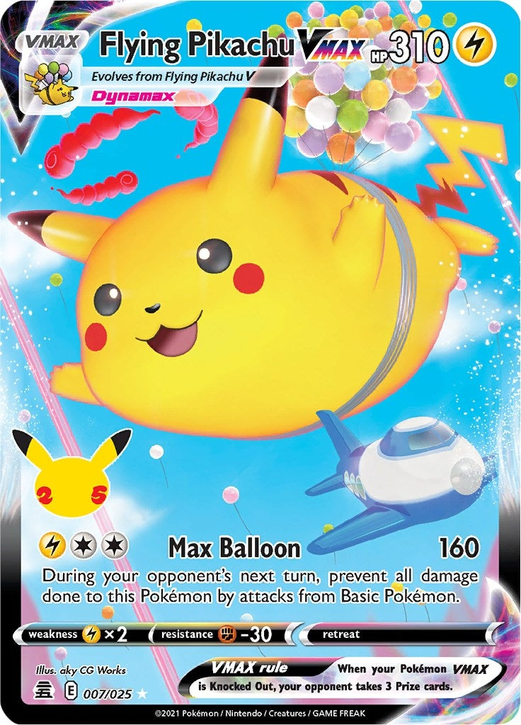Image for Flying Pikachu VMAX (007/025) [Celebrations] - Pokemon