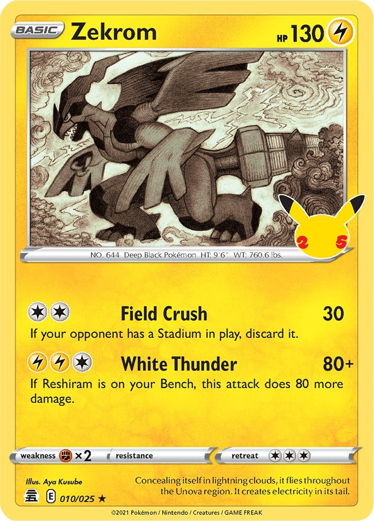 Image for Zekrom (010/025) [Celebrations] - Pokemon