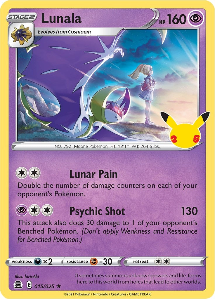 Image for Lunala (015/025) [Celebrations] - Pokemon