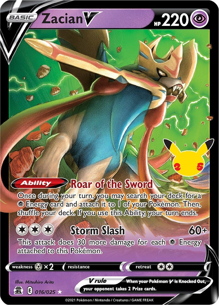 Image for Zacian V (016/025) [Celebrations] - Pokemon