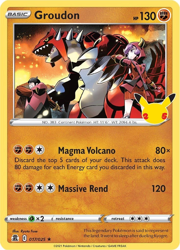 Image for Groudon (017/025) [Celebrations] - Pokemon
