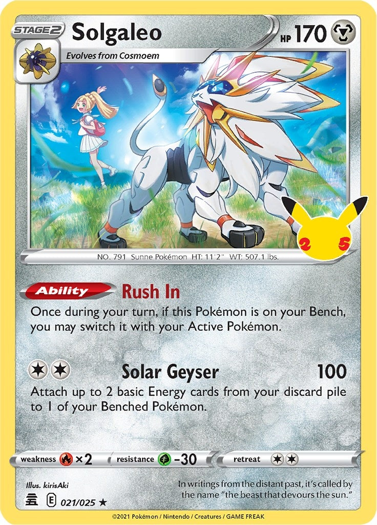 Image for Solgaleo (021/025) [Celebrations] - Pokemon