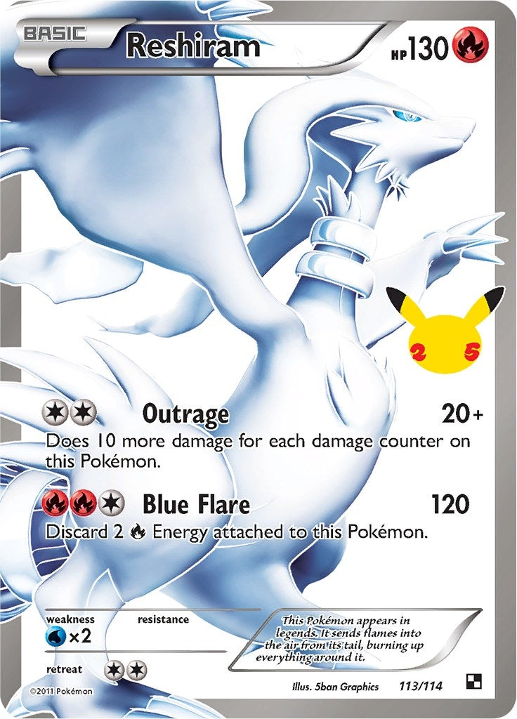 Image for Reshiram (113/114) [Celebrations: Classic Collection] - Pokemon
