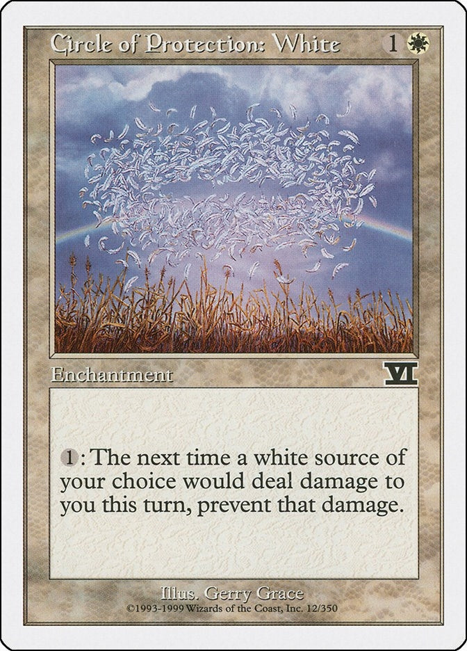 Image for Circle of Protection: White (12) [Classic Sixth Edition] - Magic: The Gathering