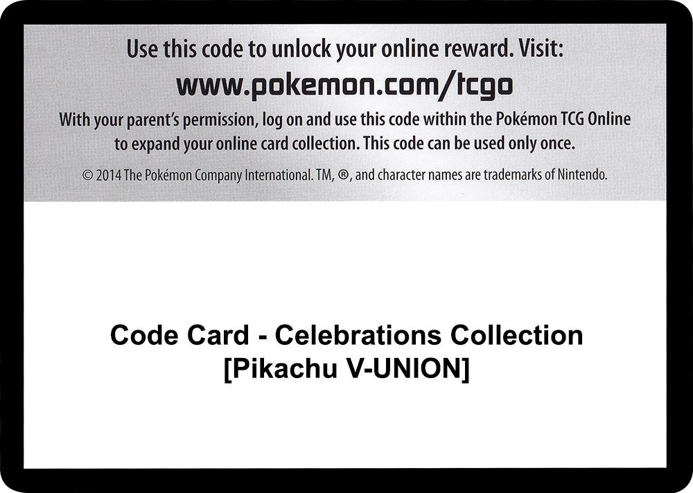 Image for Code Card - Celebrations Collection [Pikachu V-UNION] [Celebrations] - Pokemon