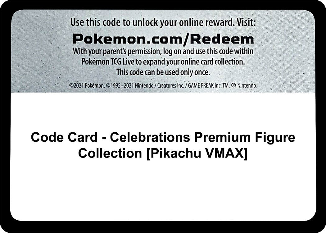 Image for Code Card - Celebrations Premium Figure Collection [Pikachu VMAX] [Celebrations] - Pokemon