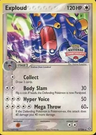 Image for Exploud - 3/106 (National Championships) (003/109) [League & Championship Cards] - Pokemon