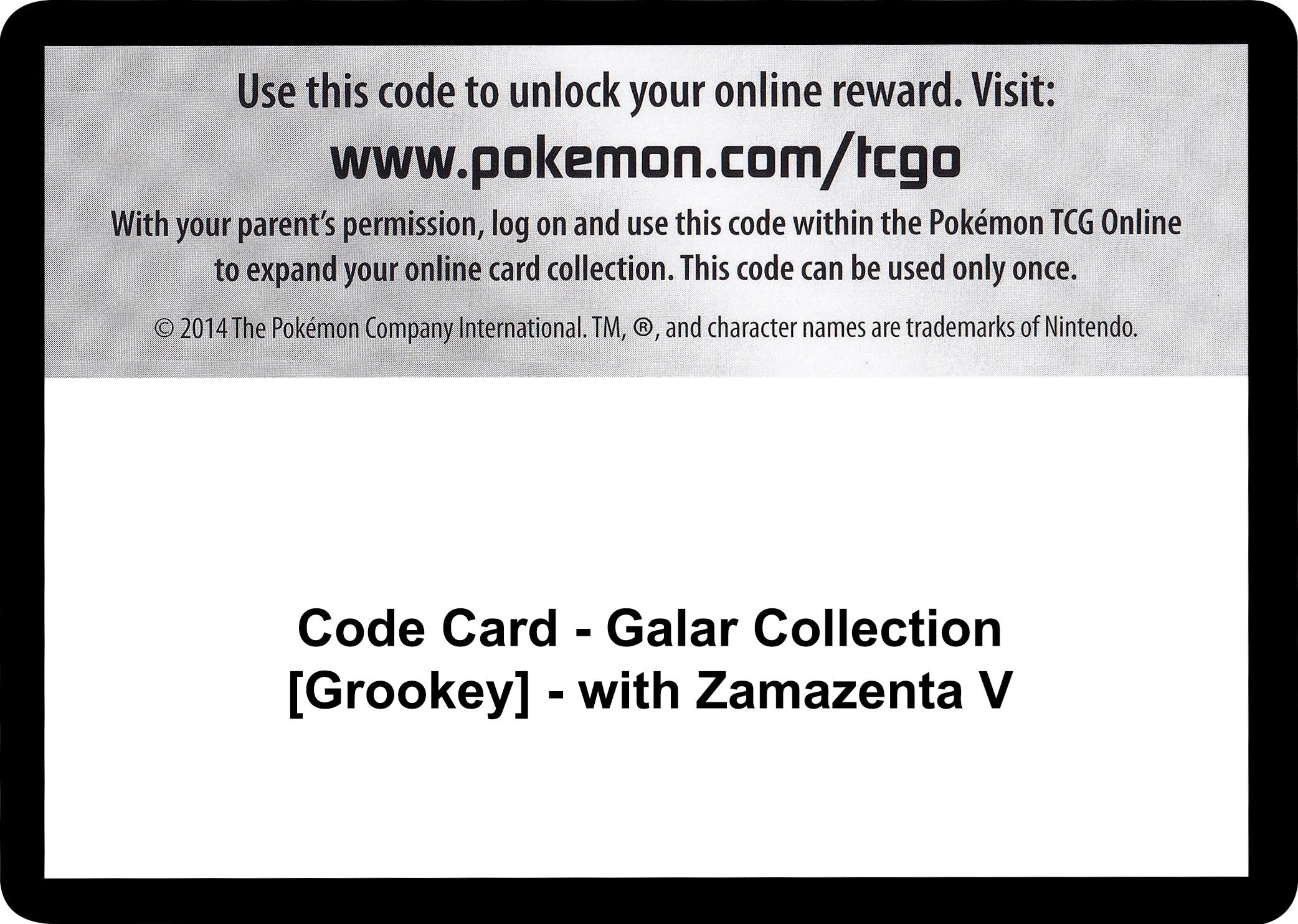 Image for Code Card - Galar Collection [Grookey] - with Zamazenta V [Miscellaneous Cards & Products] - Pokemon