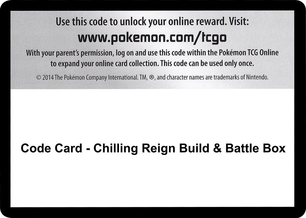 Image for Code Card - Chilling Reign Build & Battle Box [SWSH06: Chilling Reign] - Pokemon