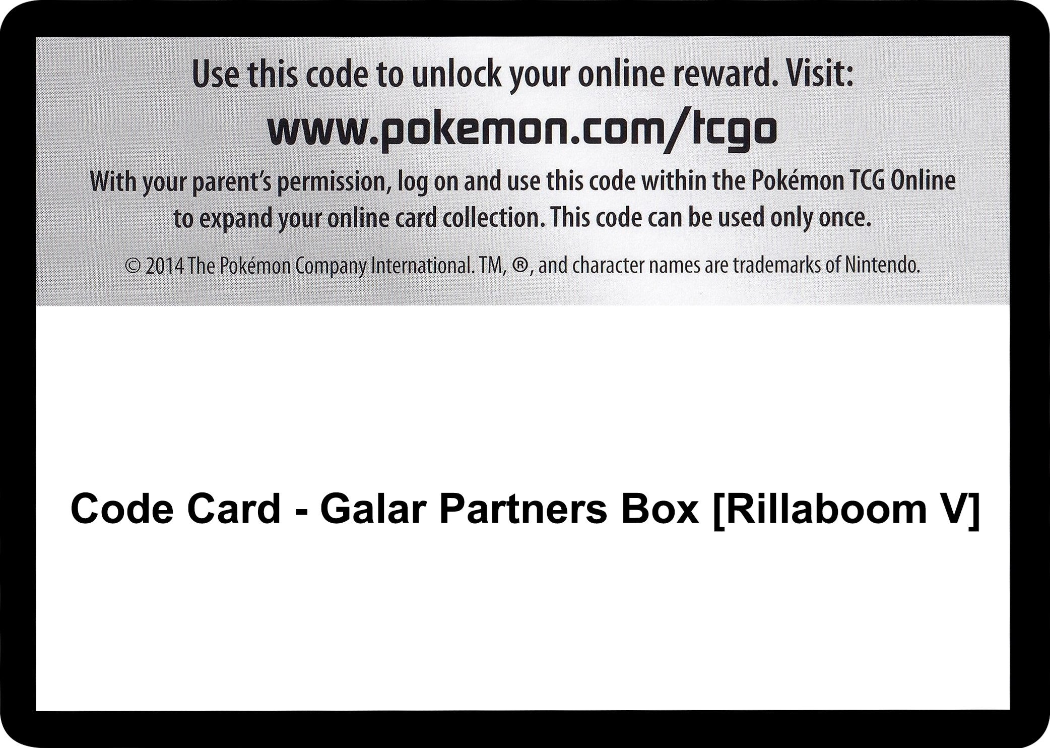 Image for Code Card - Galar Partners Box [Rillaboom V] [SWSH01: Sword & Shield Base Set] - Pokemon