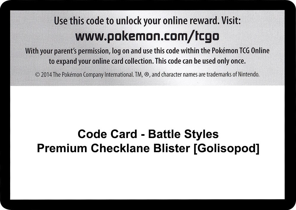 Image for Code Card - Battle Styles Premium Checklane Blister [Golisopod] [SWSH05: Battle Styles] - Pokemon