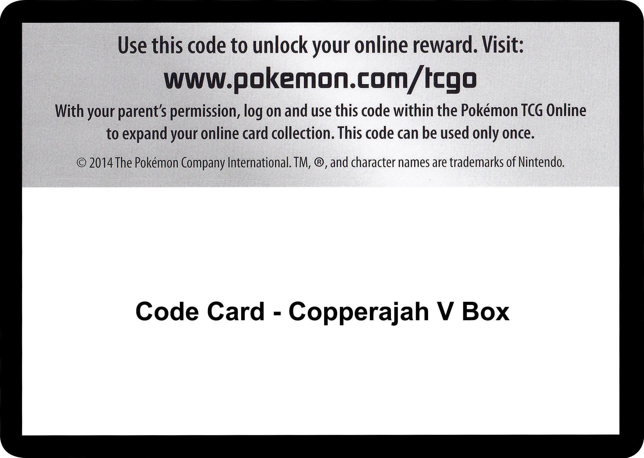 Code Card - Copperajah V Box [SWSH02: Rebel Clash]