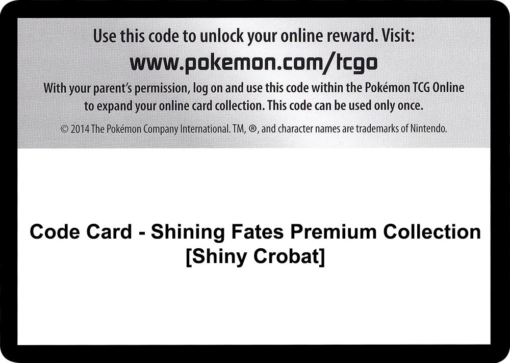 Image for Code Card - Shining Fates Premium Collection [Shiny Crobat] [Shining Fates] - Pokemon