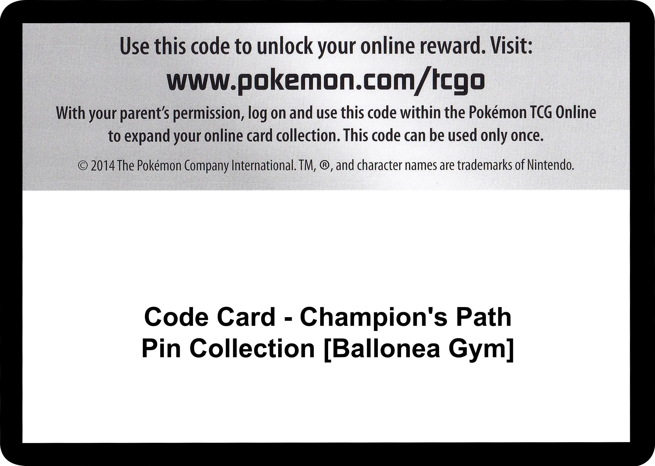 Image for Code Card - Champion's Path Pin Collection [Ballonea Gym] [Champion's Path] - Pokemon