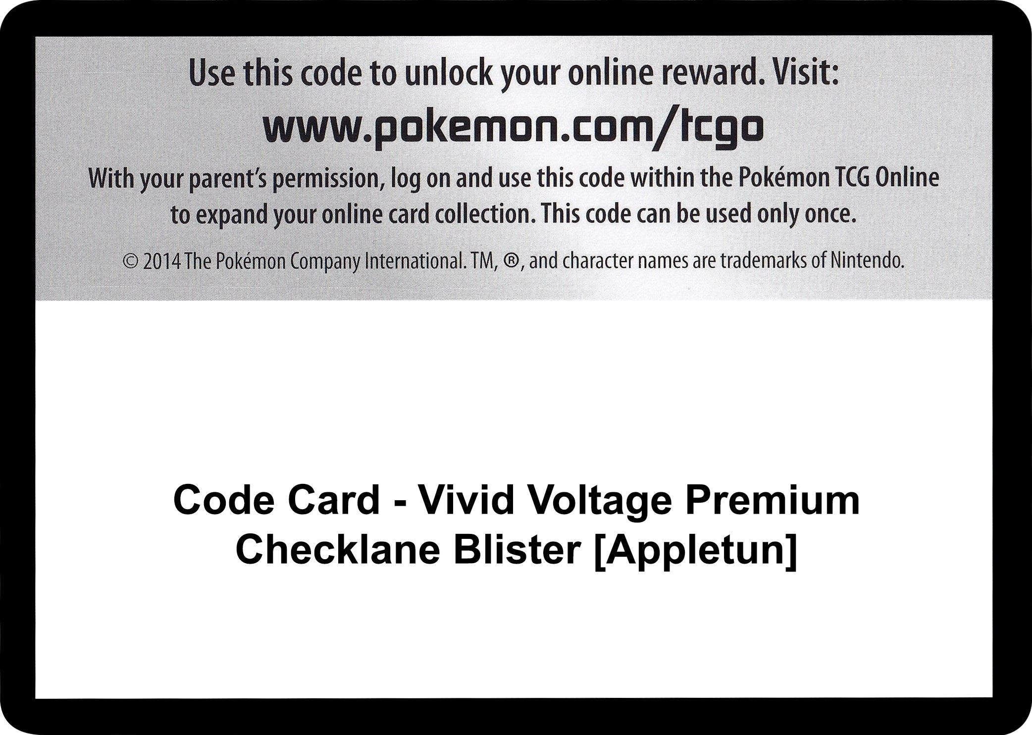 Image for Code Card - Vivid Voltage Premium Checklane Blister [Appletun] [SWSH04: Vivid Voltage] - Pokemon