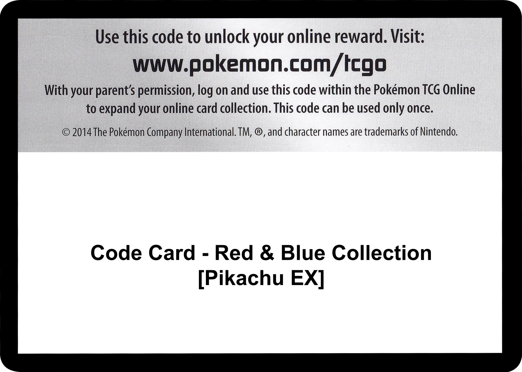 Image for Code Card - Red & Blue Collection [Pikachu EX] [Generations] - Pokemon