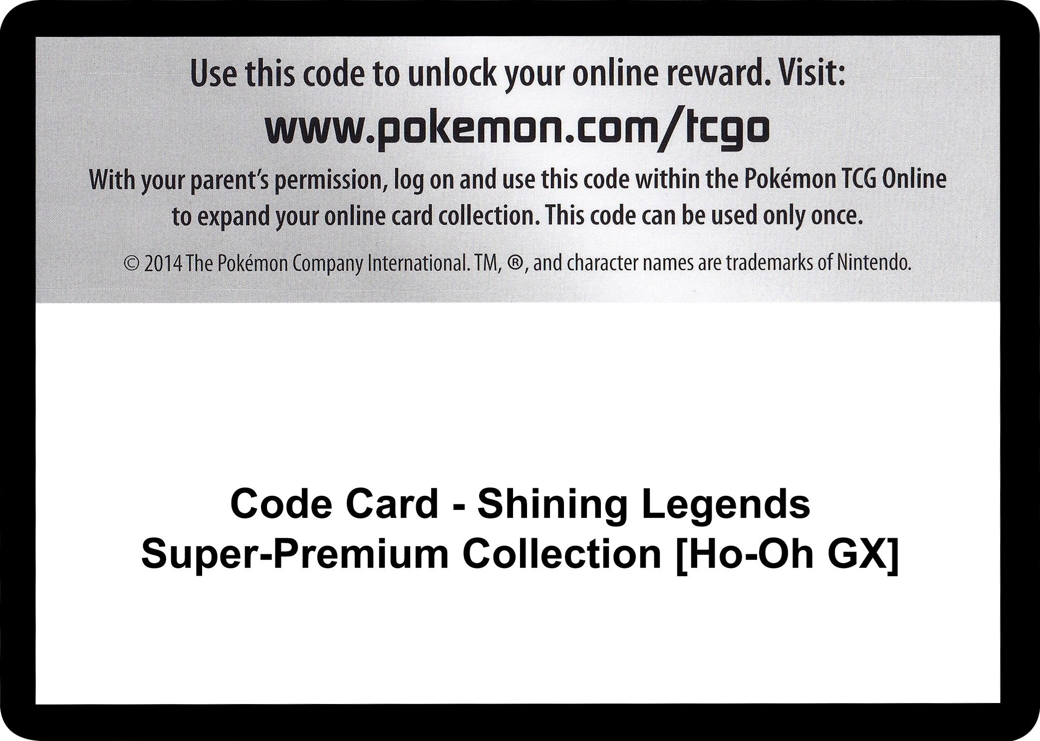Image for Code Card - Shining Legends Super-Premium Collection [Ho-Oh GX] [Shining Legends] - Pokemon