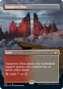 Image for Sundown Pass (Borderless) (285) [Innistrad: Crimson Vow] - Magic: The Gathering