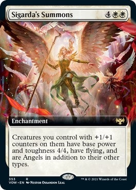 Image for Sigarda's Summons (Extended Art) (353) [Innistrad: Crimson Vow] - Magic: The Gathering