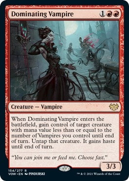 Image for Dominating Vampire (154) [Innistrad: Crimson Vow] - Magic: The Gathering