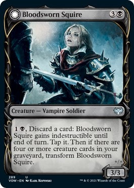 Image for Bloodsworn Squire (Showcase) (289) [Innistrad: Crimson Vow] - Magic: The Gathering