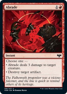 Image for Abrade (139) [Innistrad: Crimson Vow] - Magic: The Gathering