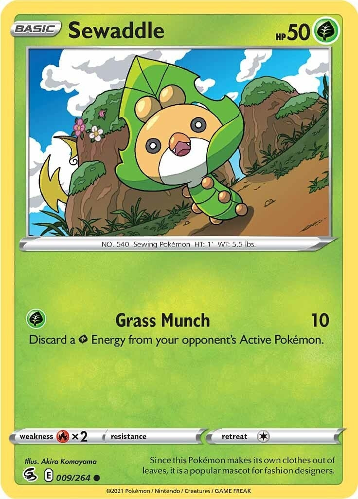 Image for Sewaddle (009/264) [SWSH08: Fusion Strike] - Pokemon