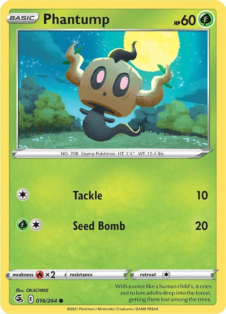 Image for Phantump (016/264) [SWSH08: Fusion Strike] - Pokemon