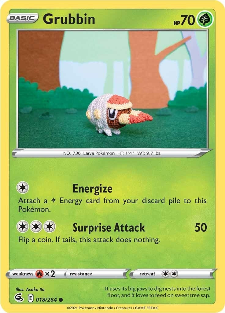 Image for Grubbin (018/264) [SWSH08: Fusion Strike] - Pokemon
