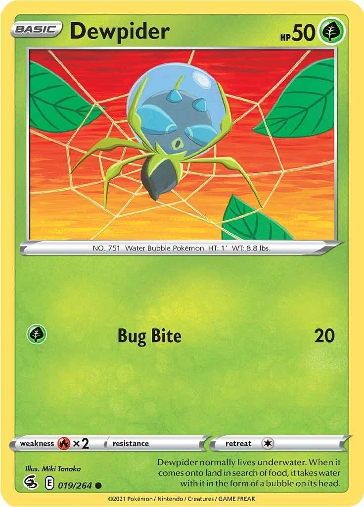 Image for Dewpider (019/264) [SWSH08: Fusion Strike] - Pokemon