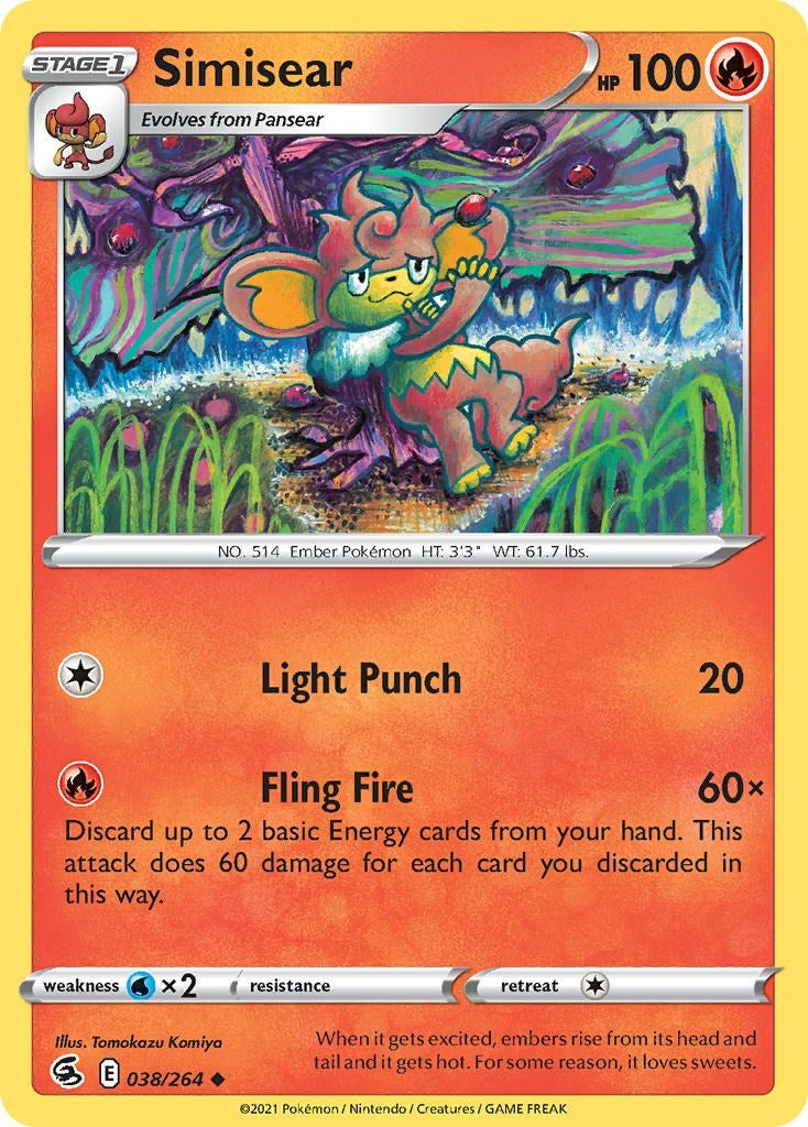 Image for Simisear (038/264) [SWSH08: Fusion Strike] - Pokemon