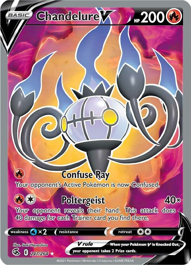 Image for Chandelure V (Full Art) (247/264) [SWSH08: Fusion Strike] - Pokemon